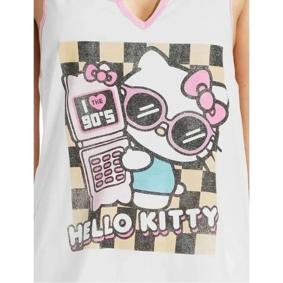 Hello Kitty Women's Pajama Set - White and Multicolor I ❤️ 90’s - Picture 4 of 9